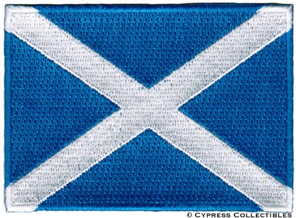 SCOTLAND FLAG embroidered iron on PATCH SCOTTISH EMBLEM  